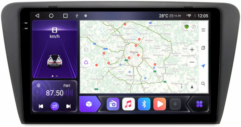 Магнитола для Skoda Octavia A7 2013-2020 - Carmedia OL-1916 QLed+2K, Android 12, TS10,  CarPlay, 4G SIM-слот