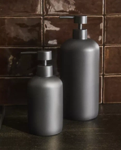 ZARA HOME ДОЗАТОР ДЛЯ ЖИДКОГО МЫЛА ИЗ СМОЛЫ, ЧЕРНЫЙ