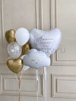 Набор шаров для новорожденного "Облачко радости", дизайн №2