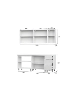 Кухонный гарнитур 200 модульный без столешницы Белый