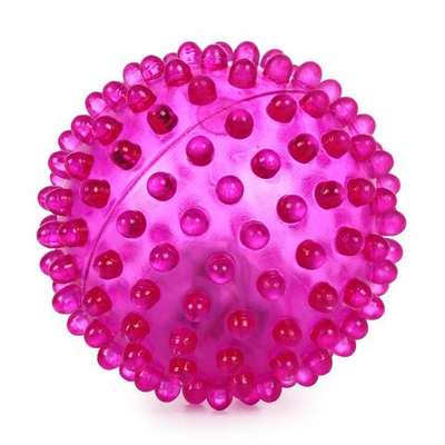 Мяч массажный со светом, пищалка 6,5 см, с-30438