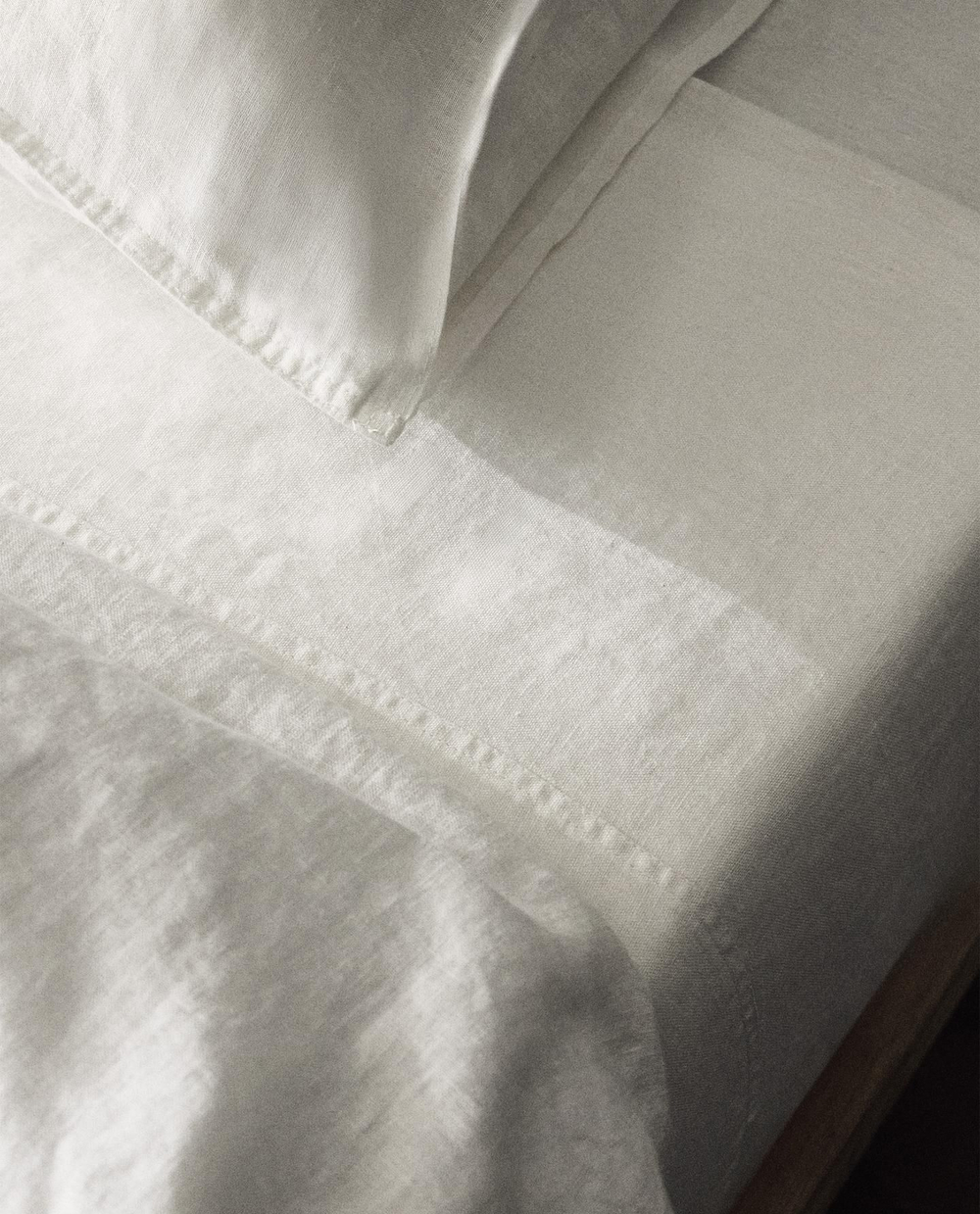 Zara Home - Простыня верхнюю одежду из льна (плотностью 235 г/м2), белый, 240x280 см