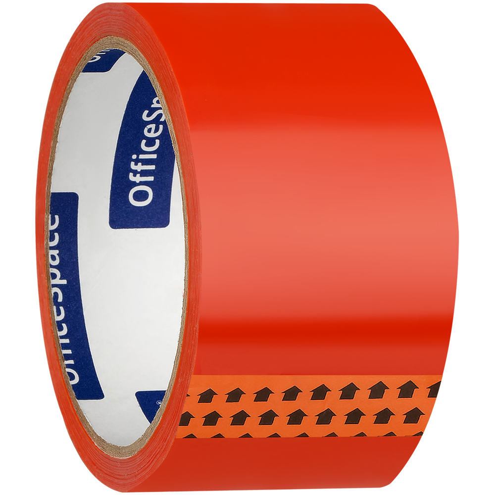 Клейкая лента упаковочная OfficeSpace, 48мм*40м, 45мкм, оранжевая, ШК Скотч