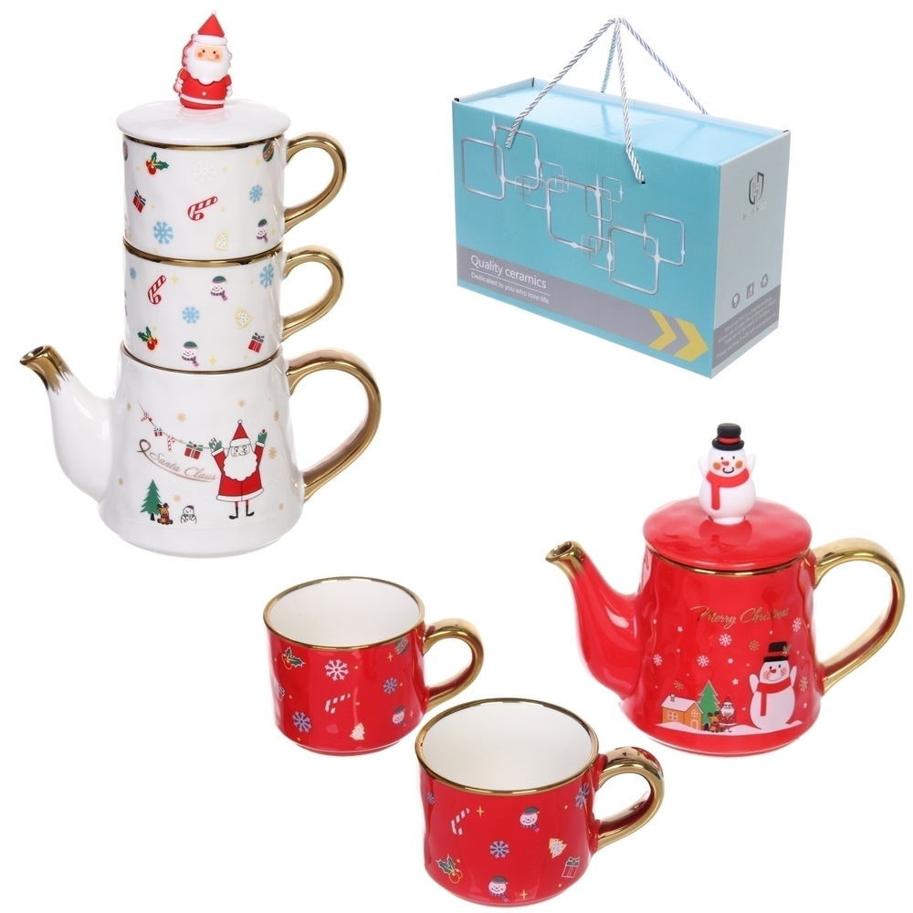 Набор чайный «Зимняя сказка» (Чайник 520мл+2кружки 200мл)