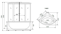 Душевая кабина Timo T-8855C