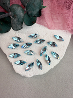 Наветт Navette 15*7 мм, Aquamarine