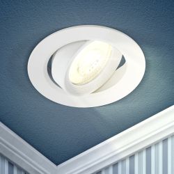 KL LED 22A-5 3K WH Светильник ЭРА светодиодный круглый поворотн. LED SMD 5W 3000K, белый | Встраиваемые LED светильники