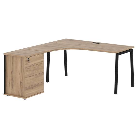 Стол эргономичный с тумбой ELCET 1518(L)  1560х1880х750 EDIS