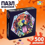 Пазл фигурный 500эл. "Радостный пёсик" (Puzzle Time)