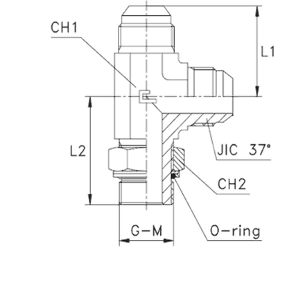 Штуцер FRLG JIC9/16" M16x1.5