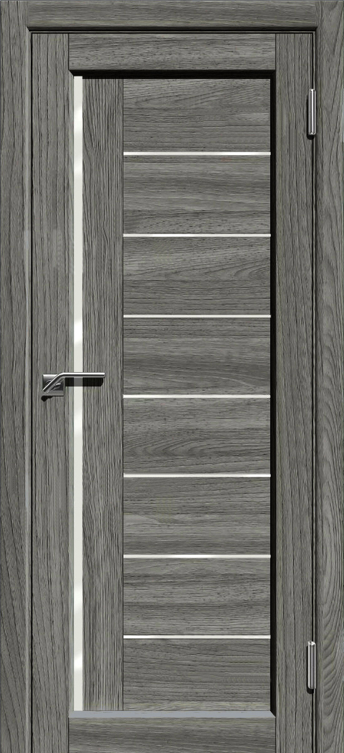 Межкомнатная дверь М-78 / Цвет Ясень графит / Стекло "Сатинато" / Двери Верда