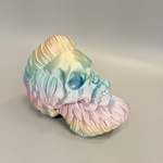 Бородатый череп фигурка для декора интерьера, арт-объект, 3D печать, 20 см., градиентный