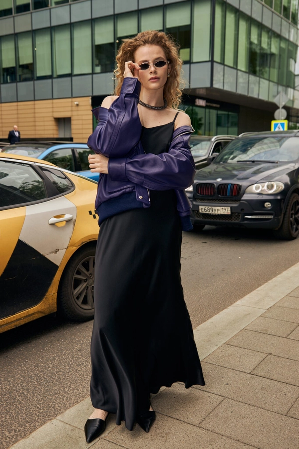 Комбинация двусторонняя шампань-черная макси