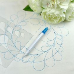 Шаблон для стежки  и аппликации "Перышки" (арт. T43)