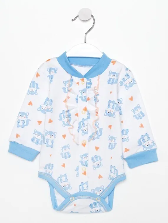 Боди «Розовый котик» детское, цвет белый, рост 56 см