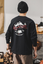 Мужская футболка с длинным рукавом и принтом на спине