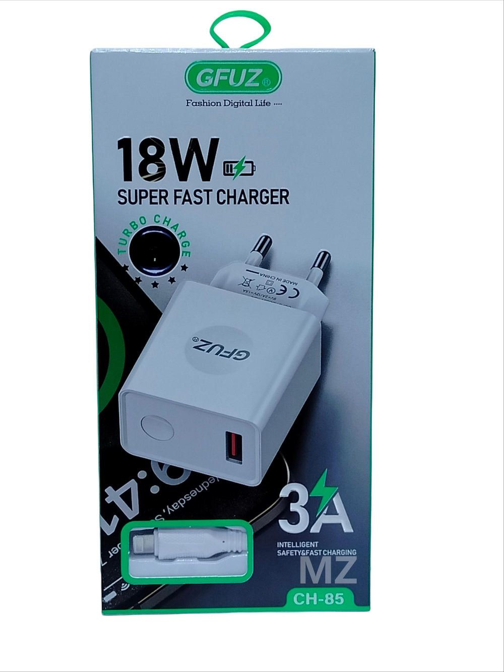 Зарядное уст-во USB+кабель для iPhone IOS 3A Turbo Charge CH-85