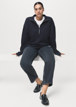 Толстовка с высоким воротником и молнией