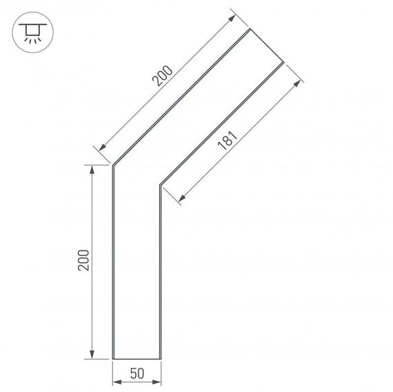 Коннектор угловой Arlight SL-Line-5035-135 030113