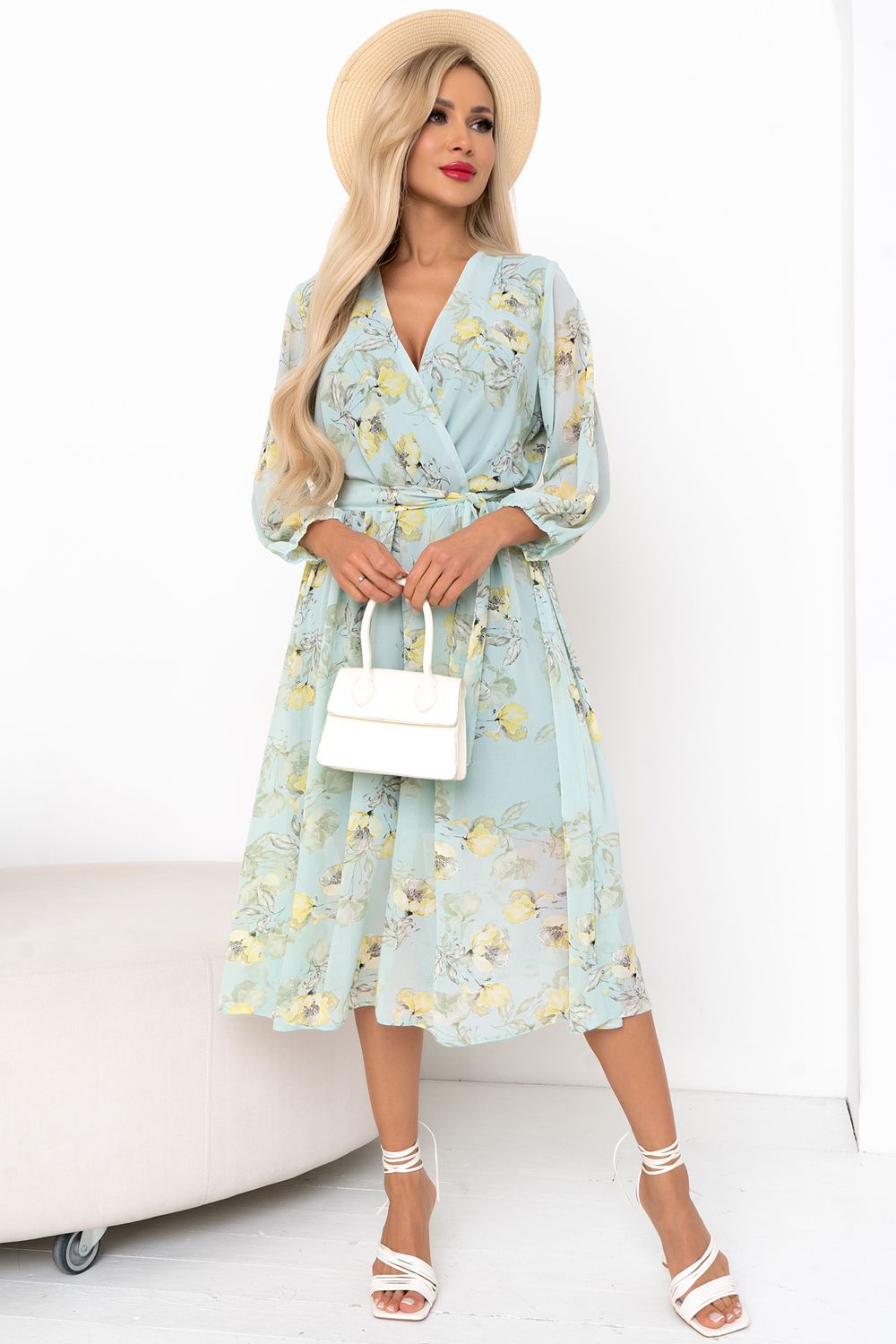 Платье Мила (мята/желтый) Р11-1207/4 Nikol