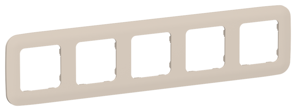 FLITE Рамка 5-местная РУ-5-А-ФлЛ льняной IEK