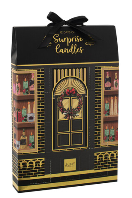 Подарочный набор из 12 Арома-свечей "Surprise Window" черный 26,5x6x40,5см