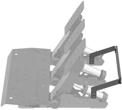Задний опорный кронштейн для педалей MOZA SRP2 Rear Support Bracket RS100