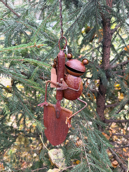 Фигура "Лягушка" декоративная 11.5x5x26 см + 22 см подвес