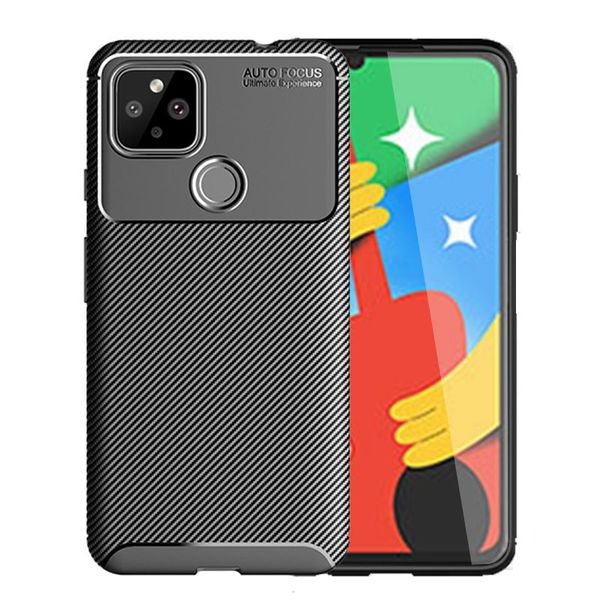 Силиконовый ударопрочный чехол Yuetao для Google Pixel 4a (Черный)