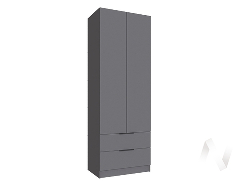 Шкаф Мадрид 0;8 с 2 ящ. без зеркала (графит серый)