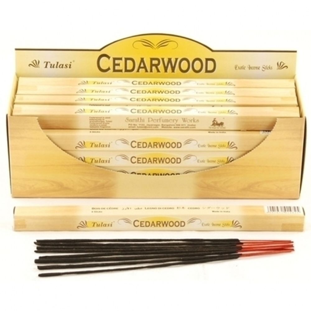 Tulasi Cedarwood четырехгранник Благовоние Кедр