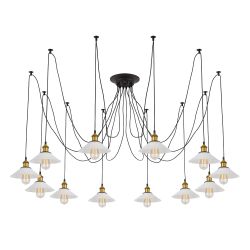 Citilux Эдисон CL451121 Люстра паук Венге Бронза