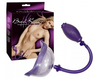 Вагинальная помпа Bad Kitty Vagina Sucker (Цвет: фиолетовый с прозрачным)