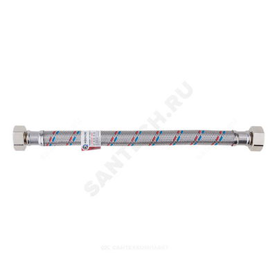 Подводка гибкая для воды нержавеющая оплетка ГИГАНТ 3/4" г-г L=0.5м AQUALINE 04948