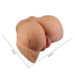 Карамельный мастурбатор-полуторс Emilia с вибрацией (Цвет: карамель (темно-бежевый))