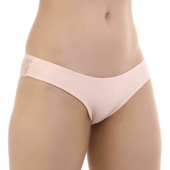 Женские трусы слипы с кружевной вставкой персиковые ROMEO ROSSI RR2503-20-1