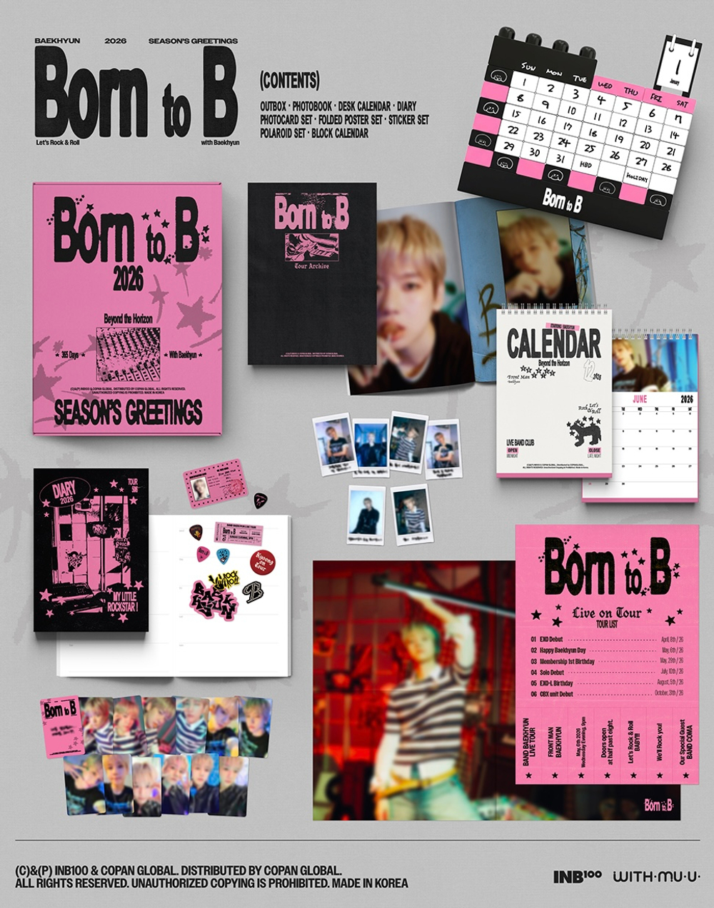 Набор BAEKHYUN 2026 SEASON’S GREETINGS 'Born to B'