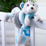 2593671 Растяжка - спираль мягкая с погремушкой на кроватку/коляску «Завитушки», виды МИКС