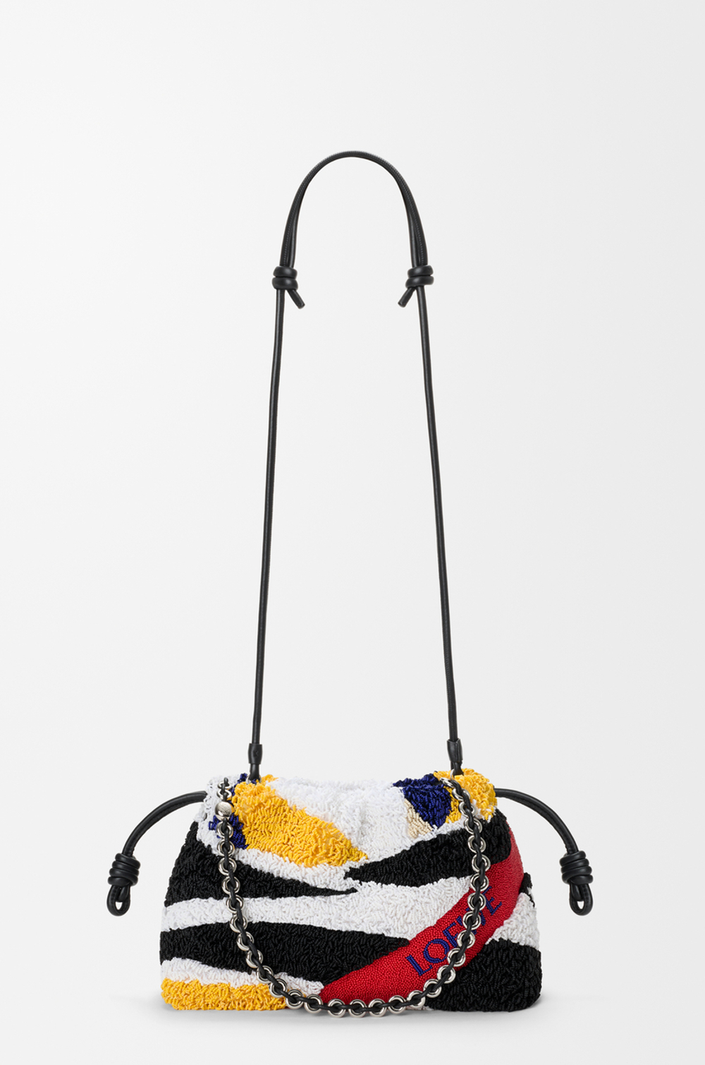 Loewe Средняя сумка Flamenco из вышитой кожи наппа, разноцветный