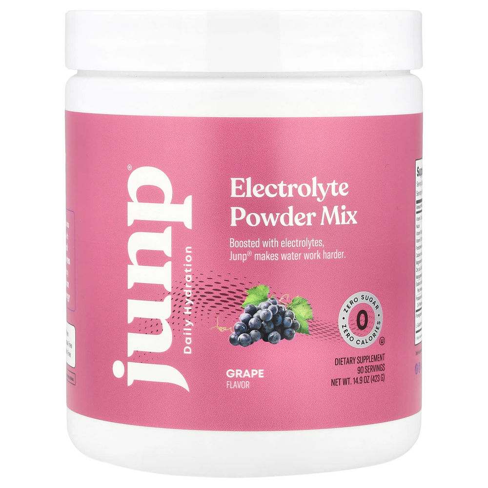 JUNP Hydration, Порошковая смесь электролитов, виноград, 423 г (14,9 унции)