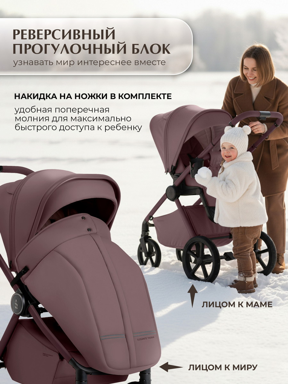 Коляска 4 в 1 Sweet Baby SBL Elegante Therma Colore + автокресло Elegante Plus с базой i-Size ISOFIX DK780 Mokka