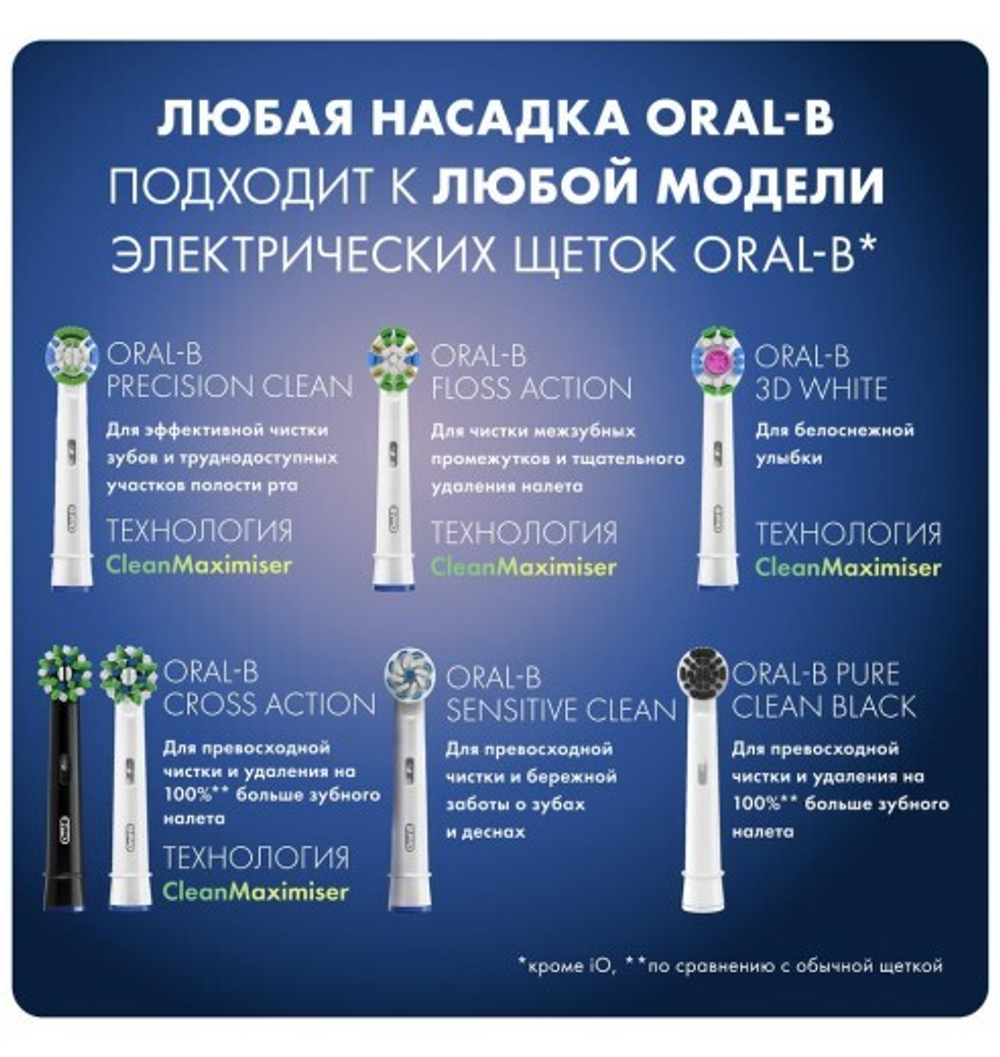 Насадка для зубных щеток Oral-B CrossAction Black EB50BRB (2 шт)