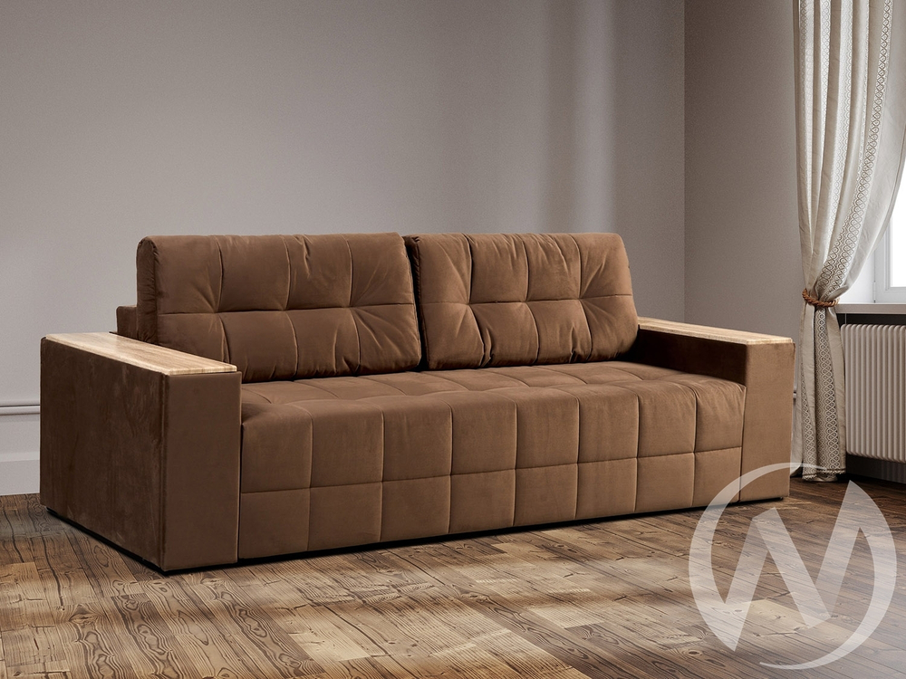 Диван прямой Элегант БД (2022) ДЕКОР ДУБ/GROUND 03 (коричневый)