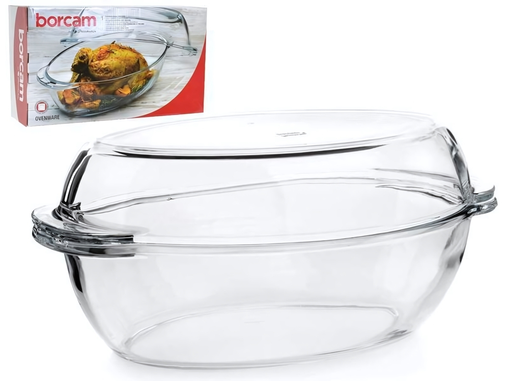 Форма жаропрочная 2,85л овальная с крышкой "Borcam"