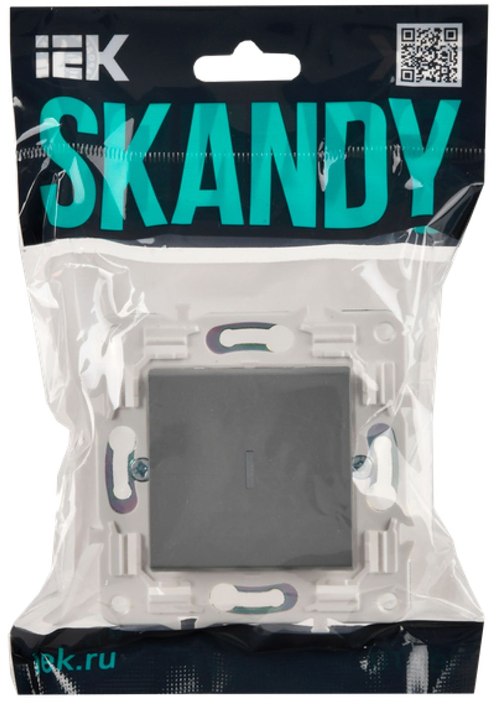 SKANDY Выключатель 1-клавишный проходной с индикацией 10А SK-V08Gr серый IEK