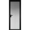 Алюминиевая дверь 1AG чёрная матовая RAL9005 остеклённая