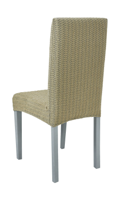 Чехол на стул без оборки Зигзаг, цвет Бежевый, Набор 2 шт.