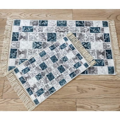 Набор ковриков DECORATIVE цифровая печать с бахромой 60*100+40*60 6592v