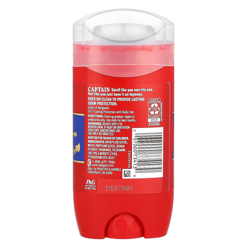 Old Spice, Дезодорант, Captain, храбрость и бергамот, 85 г (3 унции)