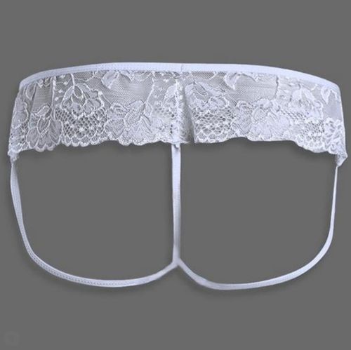 Мужские трусы стринги белые Romeo Rossi RR1038-1